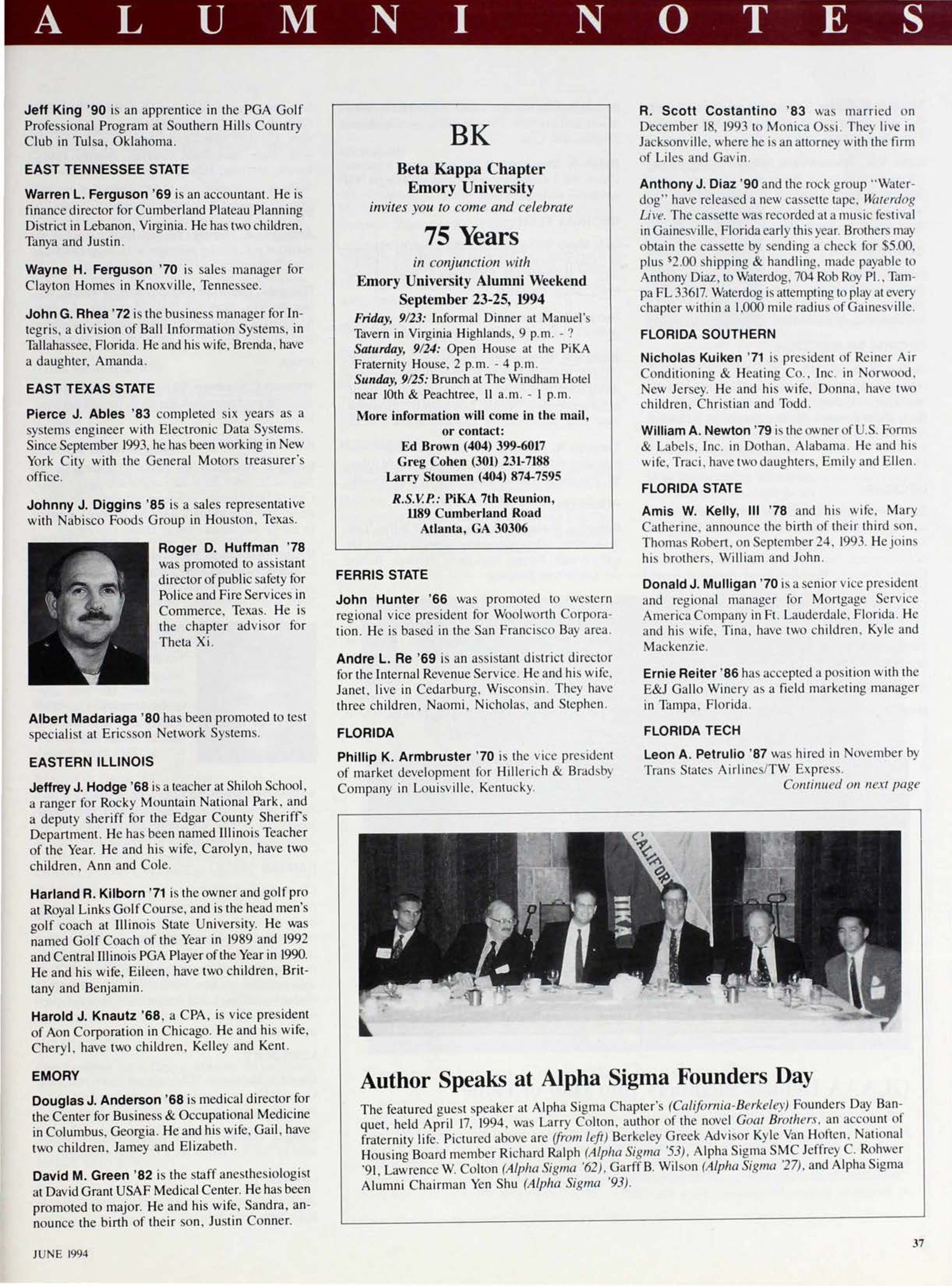 Author Speaks at Alpha Sigma Founders Day